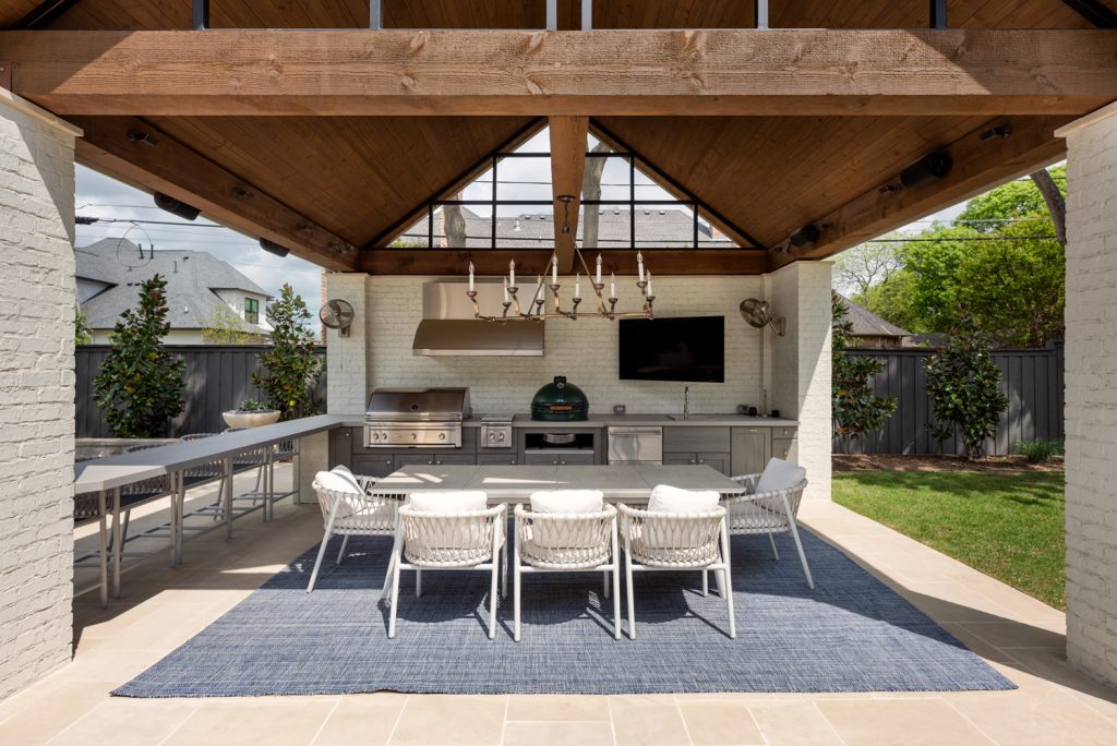 Custom Pavilion and outdoor living project by Southwest Fence & Deck in DFW